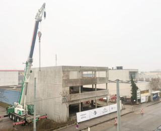 Zwischenstand der Umbauarbeiten, Rohbau fast fertig