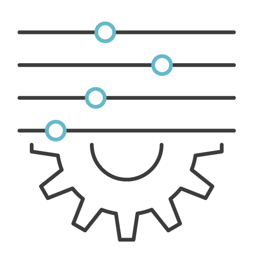 Icon Symbol für Einstellungen Packaging