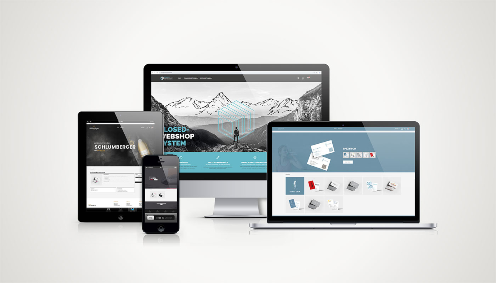 Geschlossener B2B Webshop für personalisierbare Geschäftsdrucksorten im Corporate Design