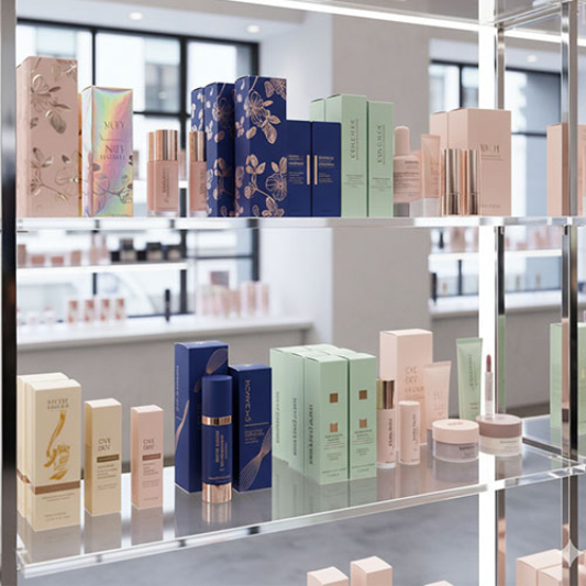 Verschiedene Verpackungen für Kosmetikprodukte