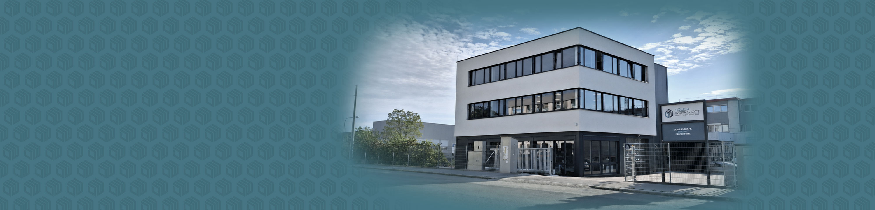 Außenansicht des Gebäudes der Druckwerkstatt in Wien